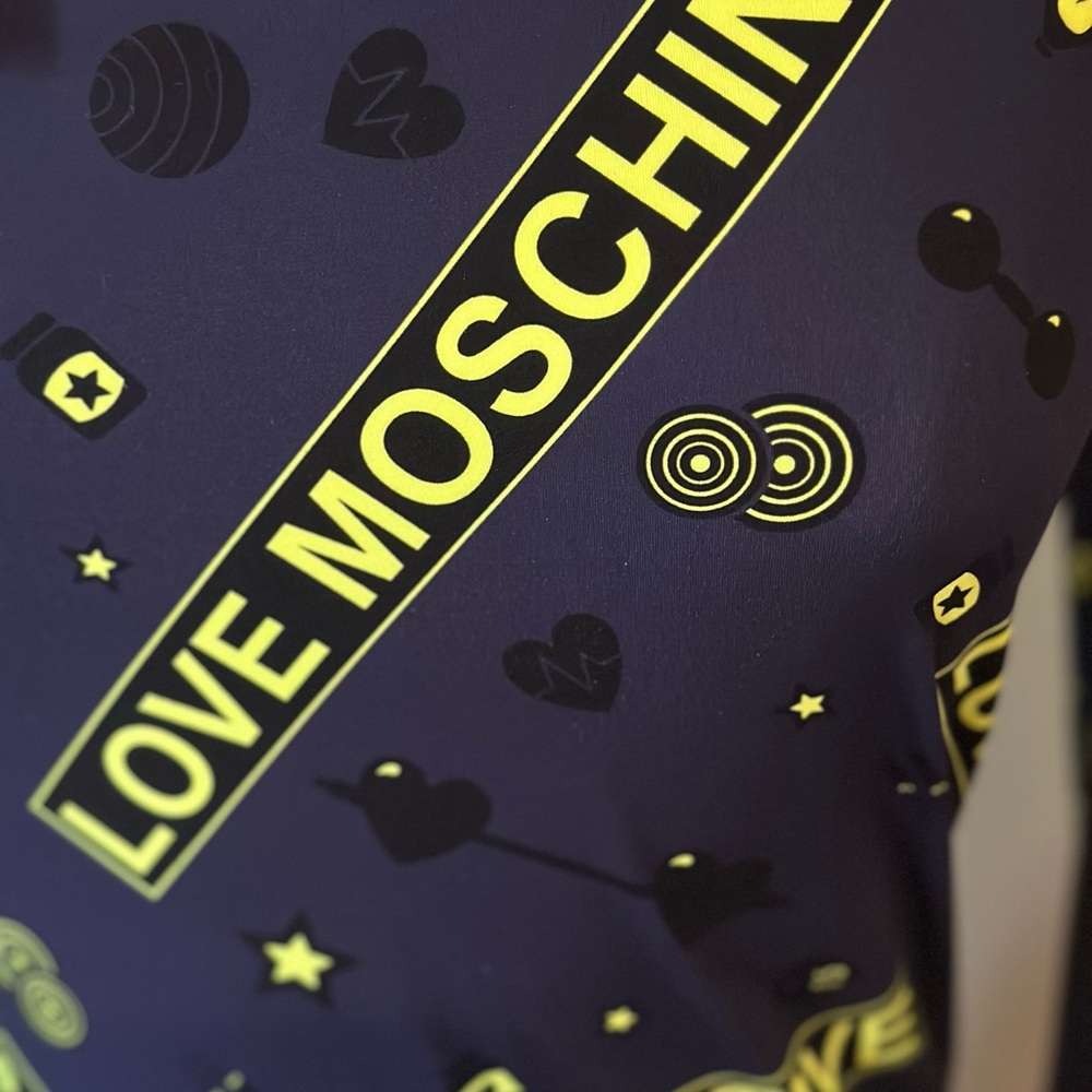Love Moschino Blue Asymmetrical Sheath Dress - Picture 3 of 3